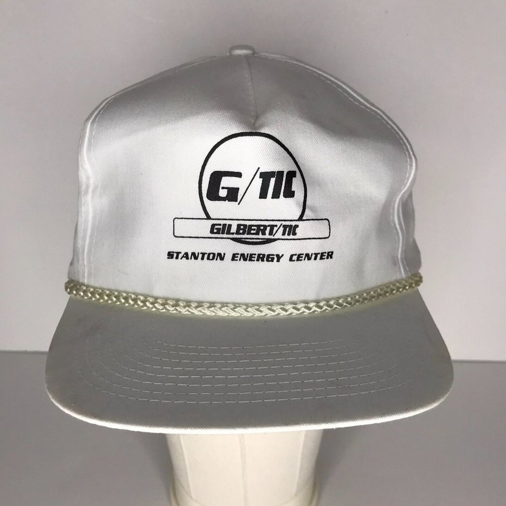 Vintage Gilbert TIC Stanton Energy Center White Strapback Adjustable Hat